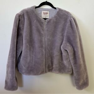 Mossimo plush zip-up jacket. Size XXL. Light purple color
